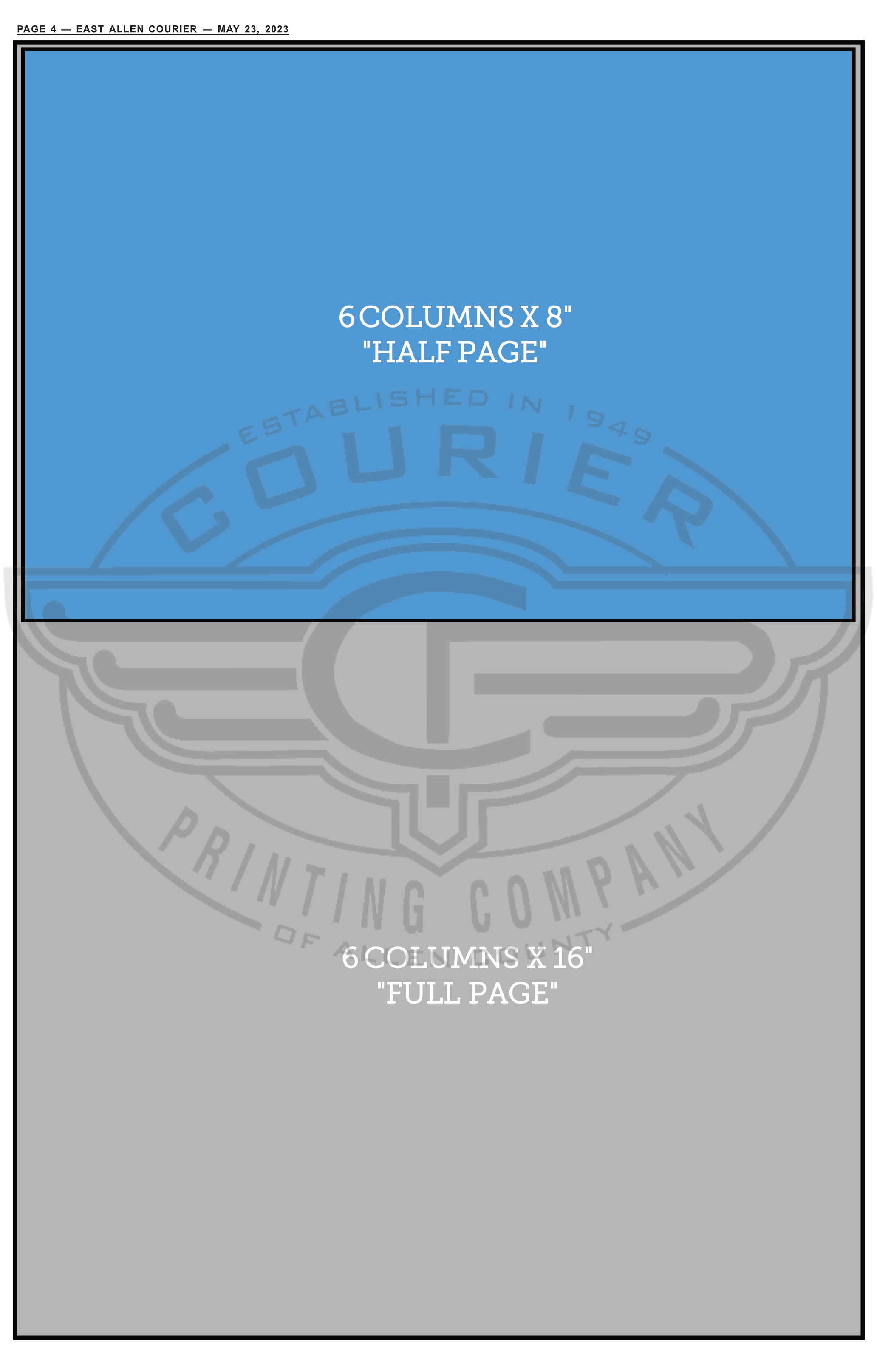 PDF of half and full sizes
