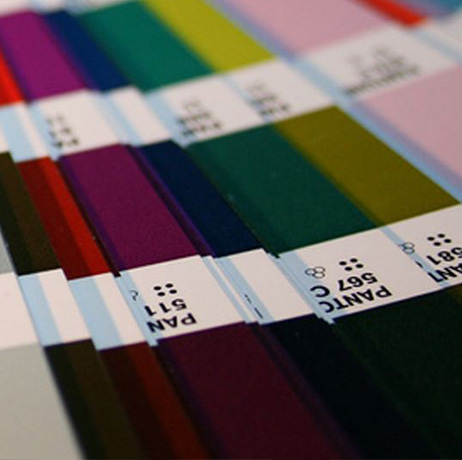 Pantone color swatches